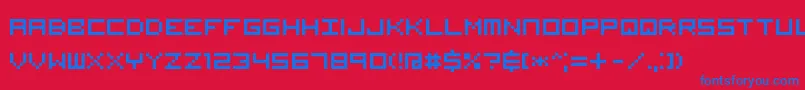 VisitorRus Font – Blue Fonts on Red Background