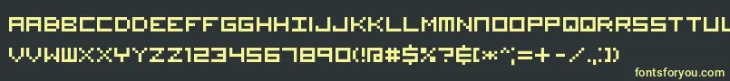 VisitorRus Font – Yellow Fonts on Black Background
