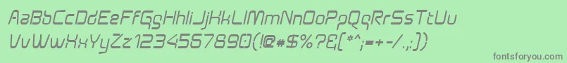 Aunchantedboldoblique Font – Gray Fonts on Green Background