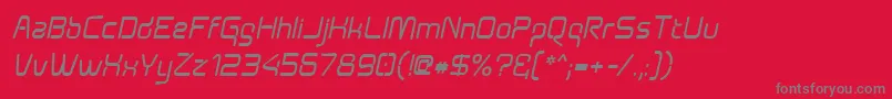 Aunchantedboldoblique Font – Gray Fonts on Red Background