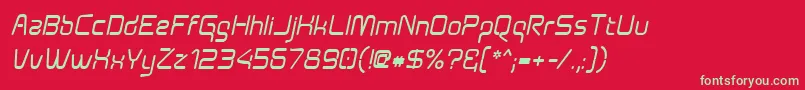 Aunchantedboldoblique Font – Green Fonts on Red Background
