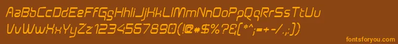Aunchantedboldoblique Font – Orange Fonts on Brown Background
