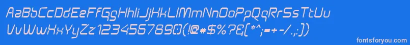 Aunchantedboldoblique Font – Pink Fonts on Blue Background