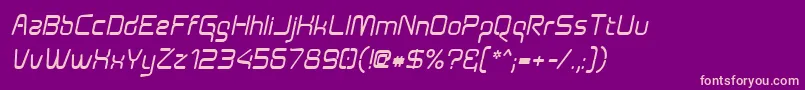 Aunchantedboldoblique Font – Pink Fonts on Purple Background