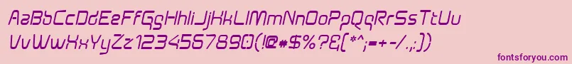 Aunchantedboldoblique Font – Purple Fonts on Pink Background