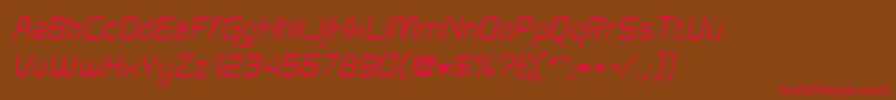 Aunchantedboldoblique Font – Red Fonts on Brown Background