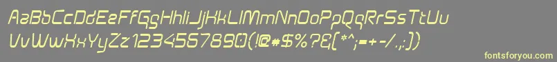 Aunchantedboldoblique Font – Yellow Fonts on Gray Background
