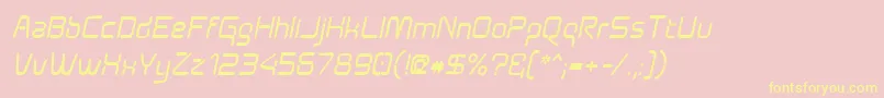 Aunchantedboldoblique Font – Yellow Fonts on Pink Background
