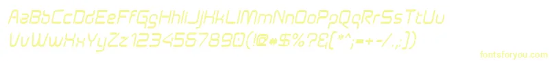 Aunchantedboldoblique Font – Yellow Fonts on White Background