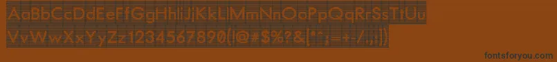 Czcionka BarredOut – czarne czcionki na brązowym tle