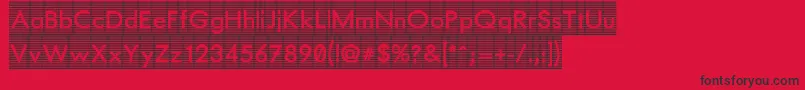 BarredOut Font – Black Fonts on Red Background