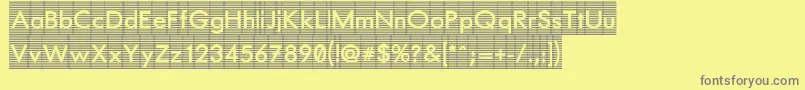 Шрифт BarredOut – серые шрифты на жёлтом фоне