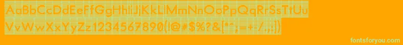 BarredOut Font – Green Fonts on Orange Background