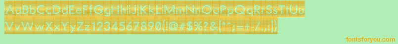 BarredOut Font – Orange Fonts on Green Background