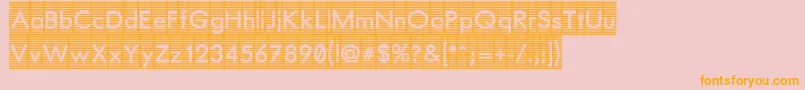 BarredOut Font – Orange Fonts on Pink Background