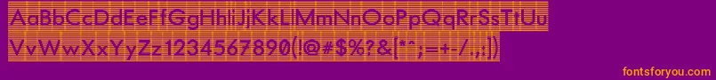 BarredOut Font – Orange Fonts on Purple Background