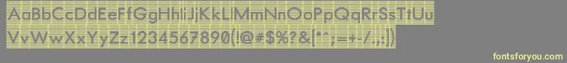 Czcionka BarredOut – żółte czcionki na szarym tle