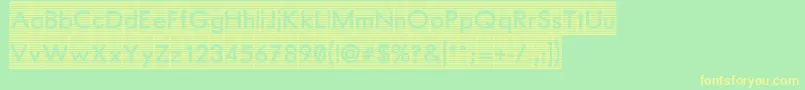Шрифт BarredOut – жёлтые шрифты на зелёном фоне
