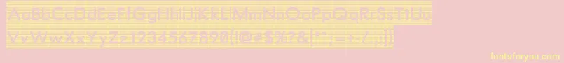 BarredOut Font – Yellow Fonts on Pink Background