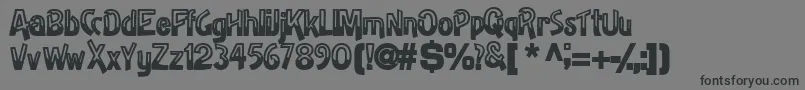 フォントHalfbakedsskBold – 黒い文字の灰色の背景