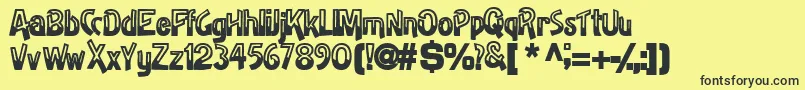 HalfbakedsskBold Font – Black Fonts on Yellow Background