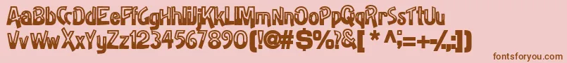 HalfbakedsskBold Font – Brown Fonts on Pink Background