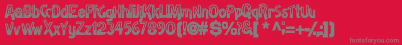 HalfbakedsskBold Font – Gray Fonts on Red Background