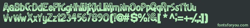 HalfbakedsskBold Font – Green Fonts on Black Background