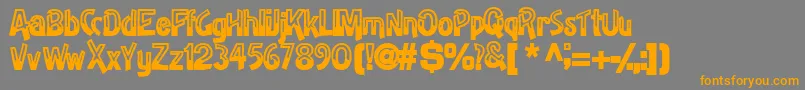 HalfbakedsskBold Font – Orange Fonts on Gray Background