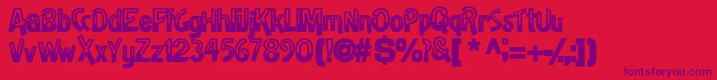 HalfbakedsskBold Font – Purple Fonts on Red Background