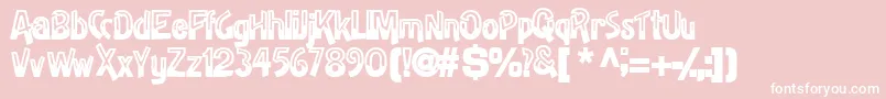 HalfbakedsskBold Font – White Fonts on Pink Background