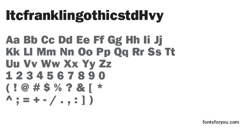 Fuente ItcfranklingothicstdHvy - alfabeto, números, caracteres especiales