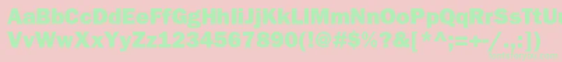 ItcfranklingothicstdHvy Font – Green Fonts on Pink Background