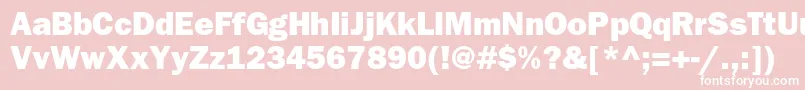 フォントItcfranklingothicstdHvy – ピンクの背景に白い文字