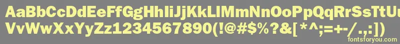 ItcfranklingothicstdHvy Font – Yellow Fonts on Gray Background