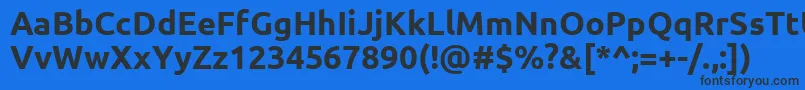 Шрифт UbuntuBold – чёрные шрифты на синем фоне