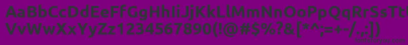 UbuntuBold-fontti – mustat fontit violetilla taustalla