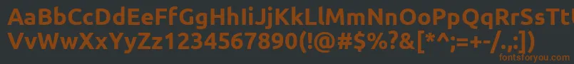 Czcionka UbuntuBold – brązowe czcionki na czarnym tle