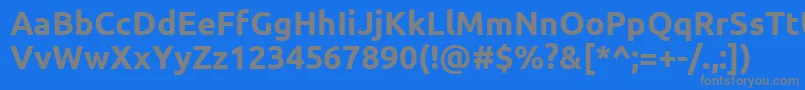 フォントUbuntuBold – 青い背景に灰色の文字