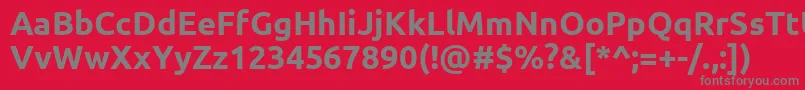 Подробнее о шрифте UbuntuBold Шрифт UbuntuBold – серые шрифты на красном фоне