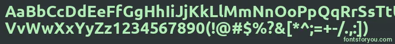 Czcionka UbuntuBold – zielone czcionki na czarnym tle