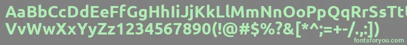 Шрифт UbuntuBold – зелёные шрифты на сером фоне