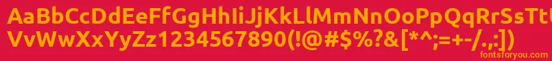 Шрифт UbuntuBold – оранжевые шрифты на красном фоне