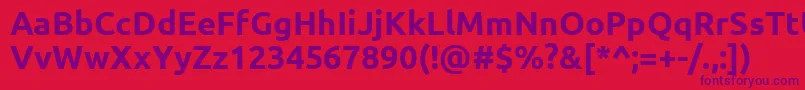 UbuntuBold Font – Purple Fonts on Red Background