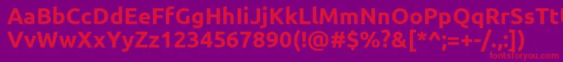 フォントUbuntuBold – 紫の背景に赤い文字