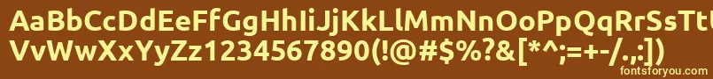 Шрифт UbuntuBold – жёлтые шрифты на коричневом фоне