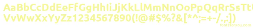 Шрифт UbuntuBold – жёлтые шрифты