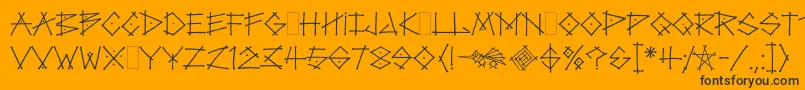 TagLetPlain.1.0 Font – Black Fonts on Orange Background
