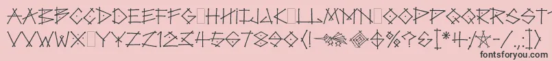TagLetPlain.1.0 Font – Black Fonts on Pink Background