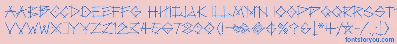 TagLetPlain.1.0 Font – Blue Fonts on Pink Background